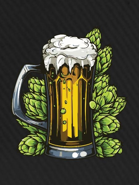 Hopfen Bierglas
