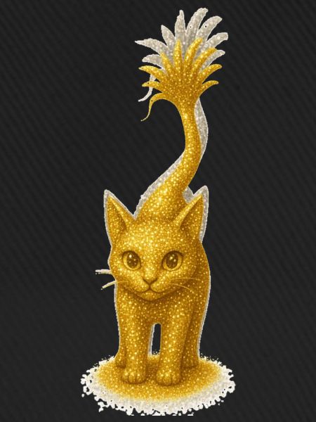 Goldkatze im Sternstaub-Glanz
