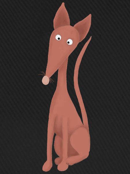 Podenco sitzend
