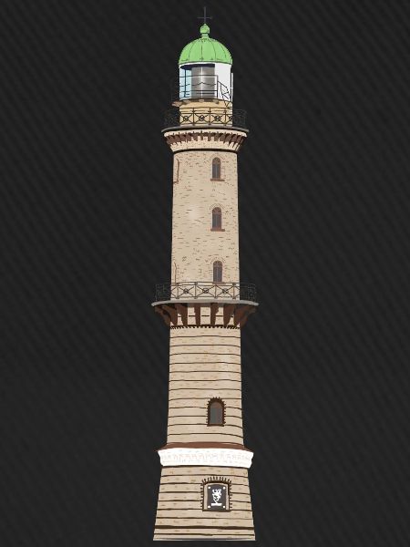 Leuchtturm Warnemünde ohne Text, Ostsee