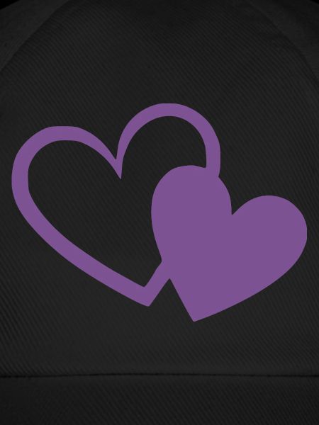 violettes Herz zwei violette Herzen Geschenk 