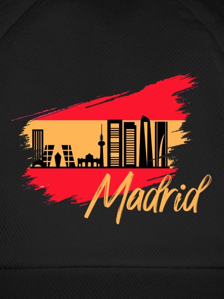 Madrid Spanien Flagge Skyline