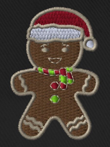 Weihnachts Gingerbread bestickt