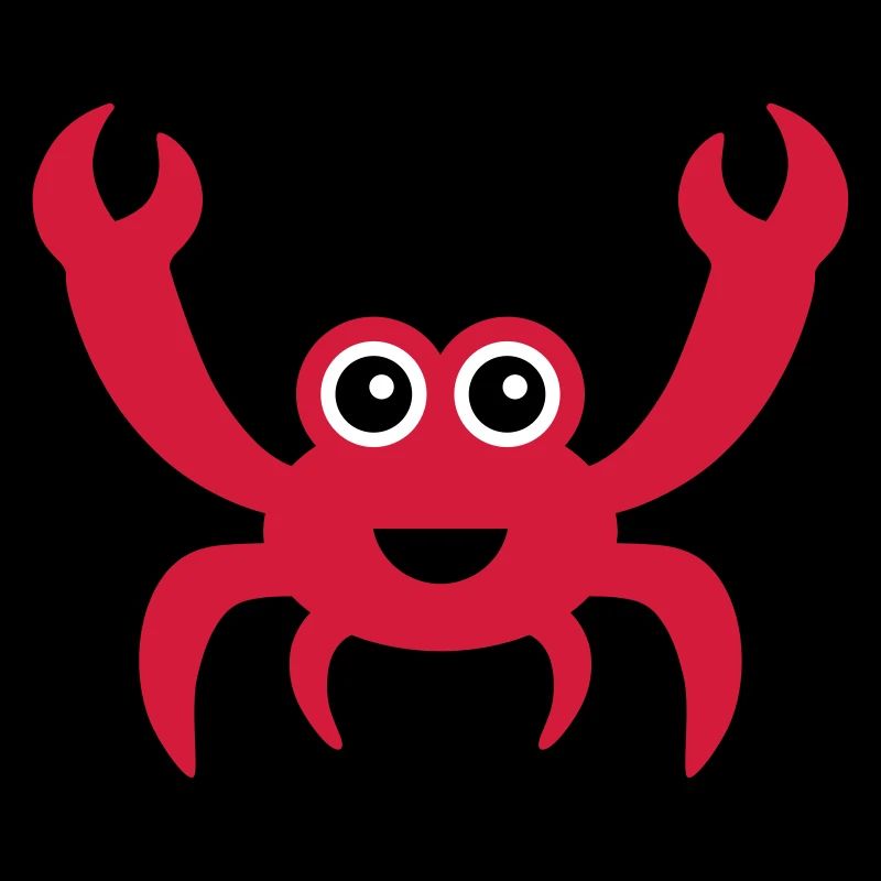 Fröhliche Krabbe mit Kulleraugen