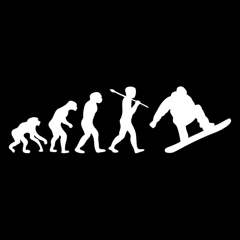 Evolution de l'homme en snowboard.