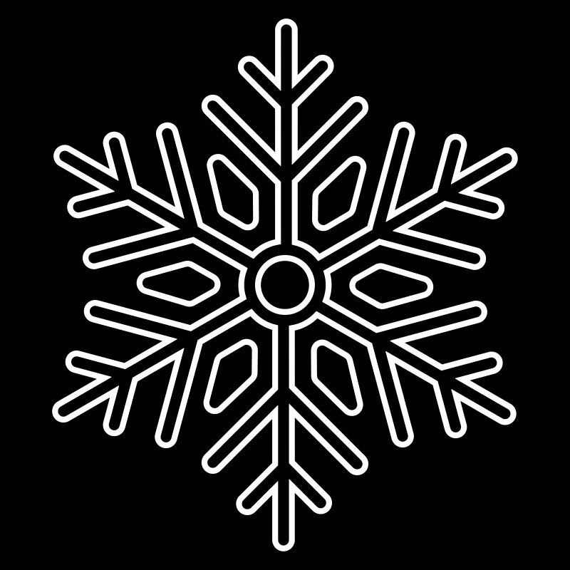 Winter: Icon Schneeflocke oder Schneekristall