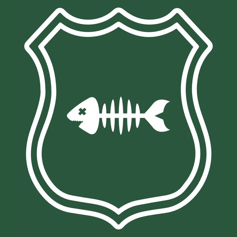 Fisch Wappen Knochen Gräte