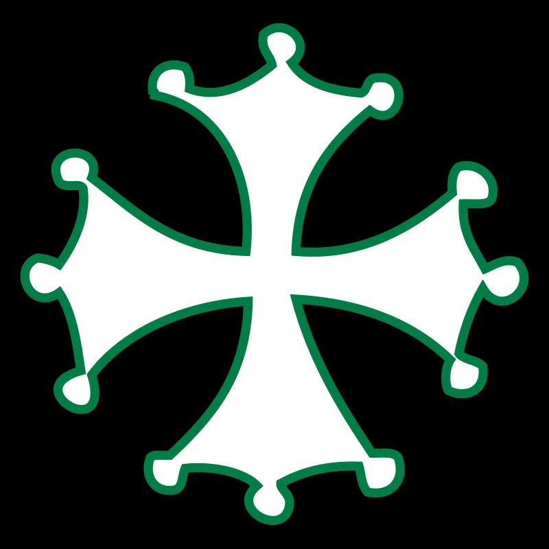 croix occitanne verte