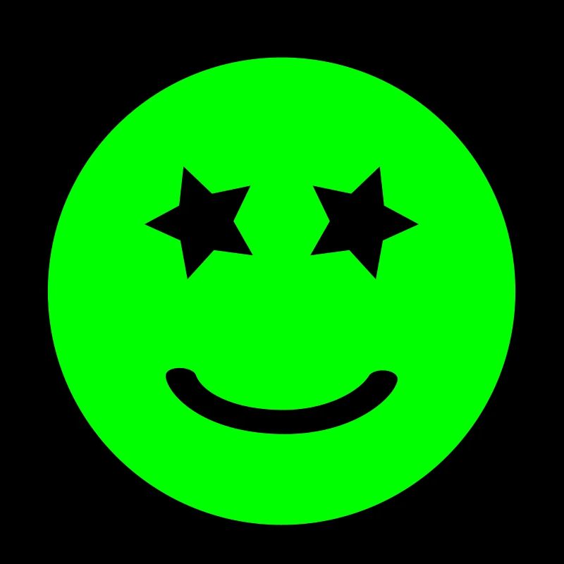 Smiley with starry eyes | Vectorgraphic
