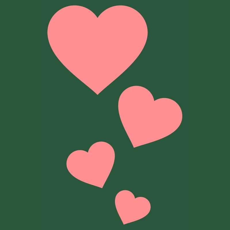 Quatre coeurs - conception de la Saint-Valentin
