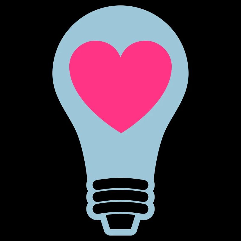 Light Bulb With Heart