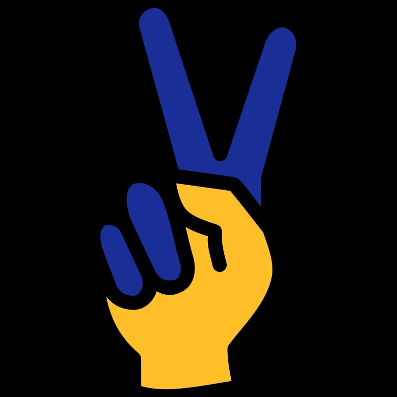 Ukraine Peace Hand Zeichen