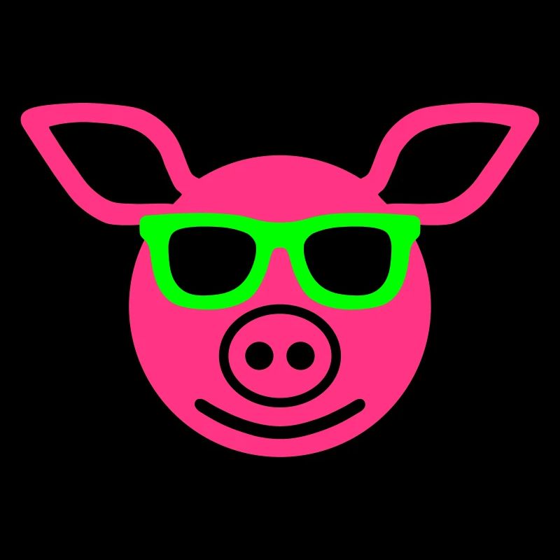 Cochon avec lunettes de soleil