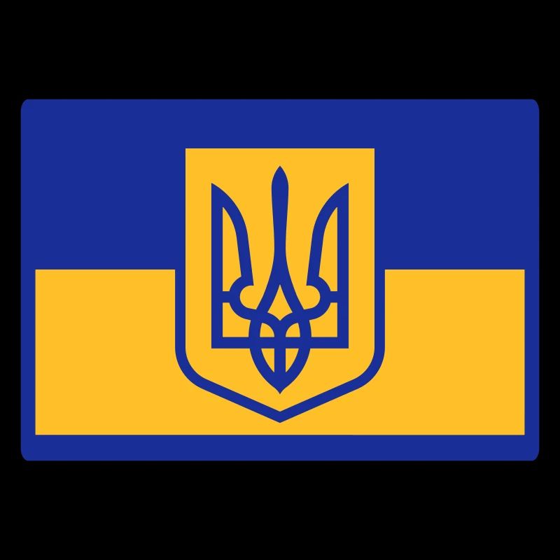 Ukraine flag with symbol