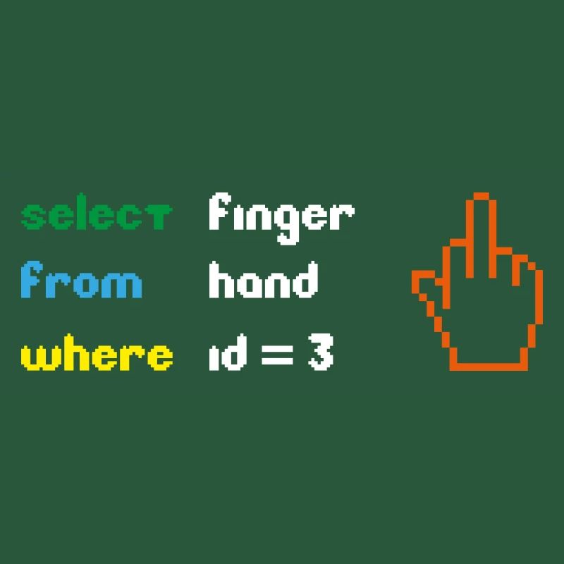 Funny SQL Query: 8-Bit Middle Finger for Geeks