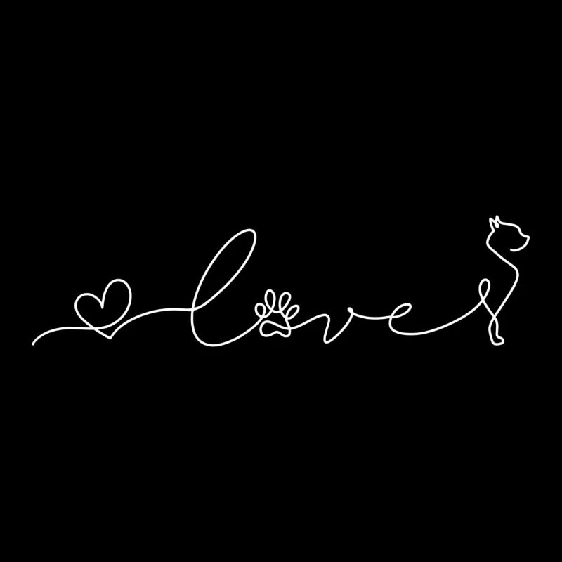 Cat Love Lettering