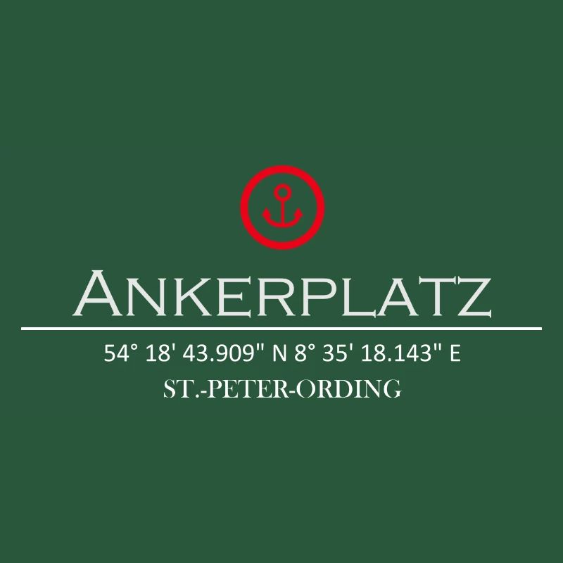 Ankerplatz St. Peter-Ording roter Anker