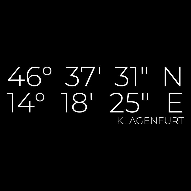 Coordinates Klagenfurt, Austria
