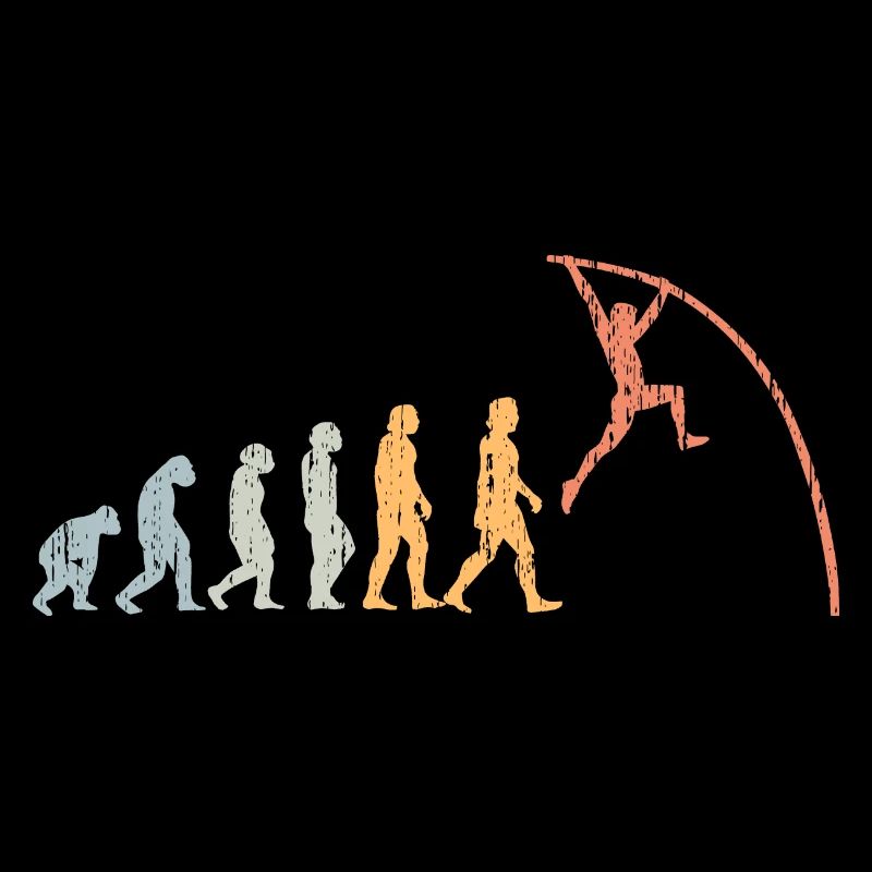 Vintage Pole Vault Human Evolution For A Pole
