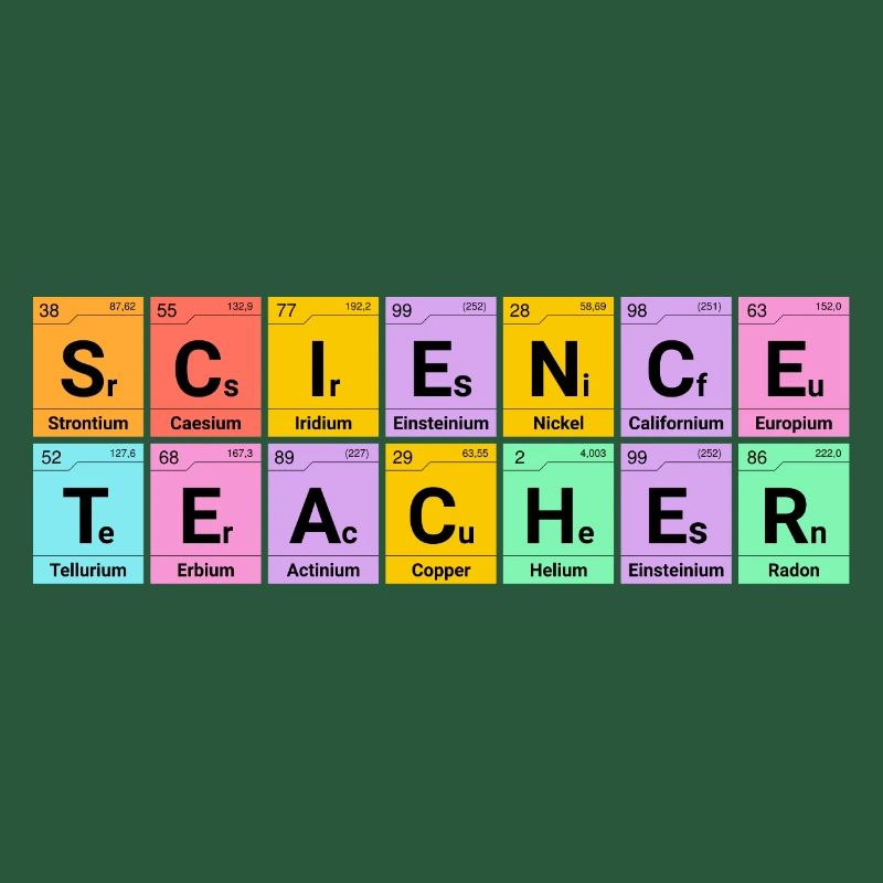 enseignant science éléments chimiques cadeau
