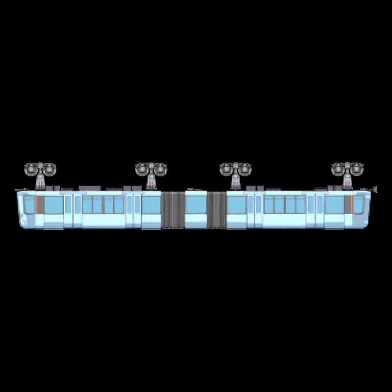 Schwebebahn lang pixelart