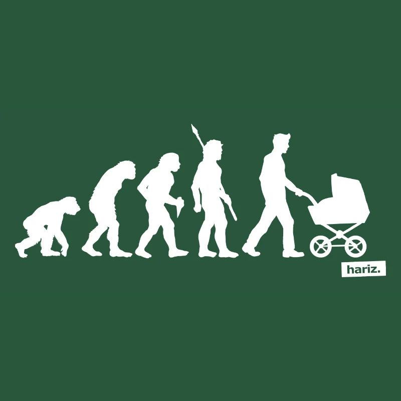 Papa Evolution HARIZ Papa Vatertag Geschenk