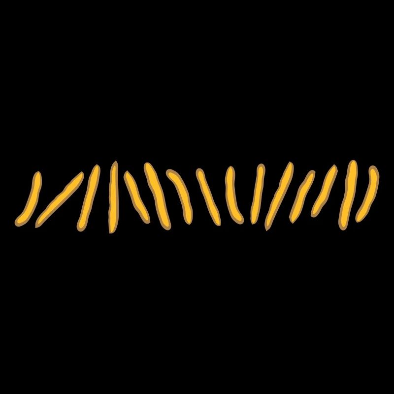 Rangée de frites Français côte à côte
