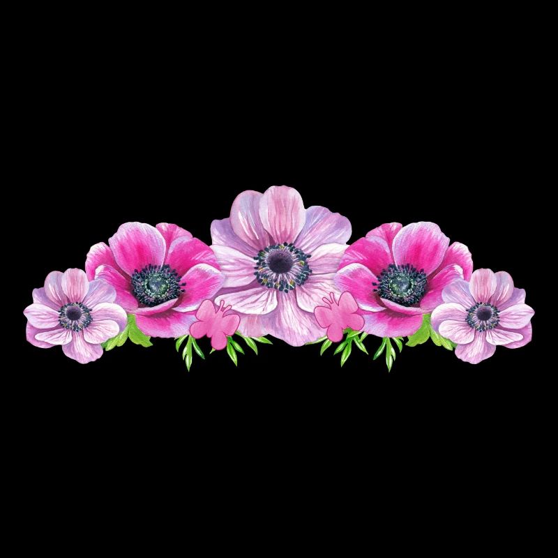 Fleurs d’anémone Fleur Rose Papillon Fleuriste