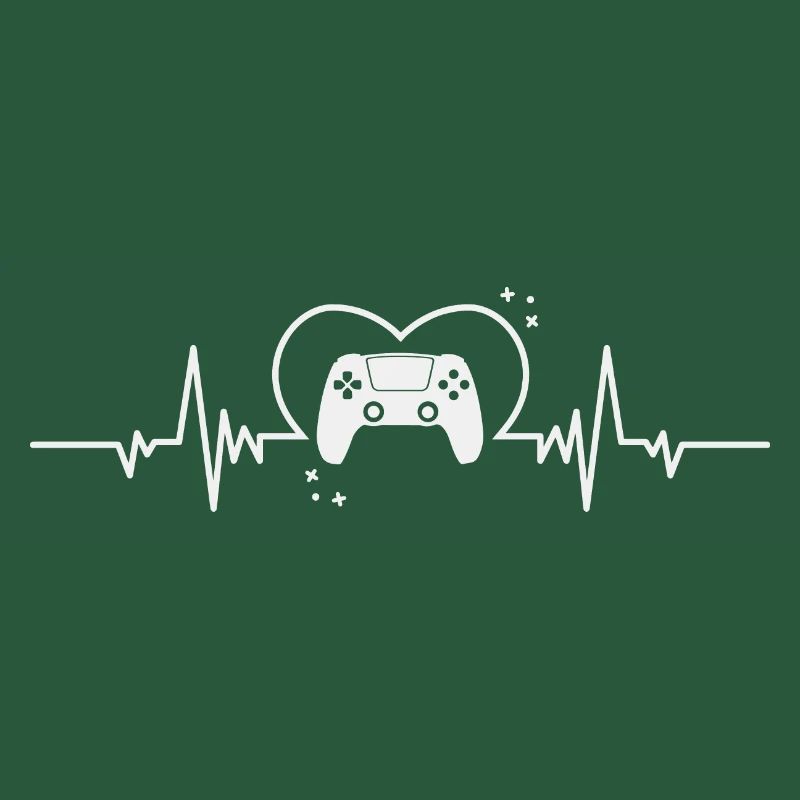 Gaming heartbeat with controller for gamers