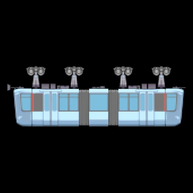 Schwebebahn kurz pixelart