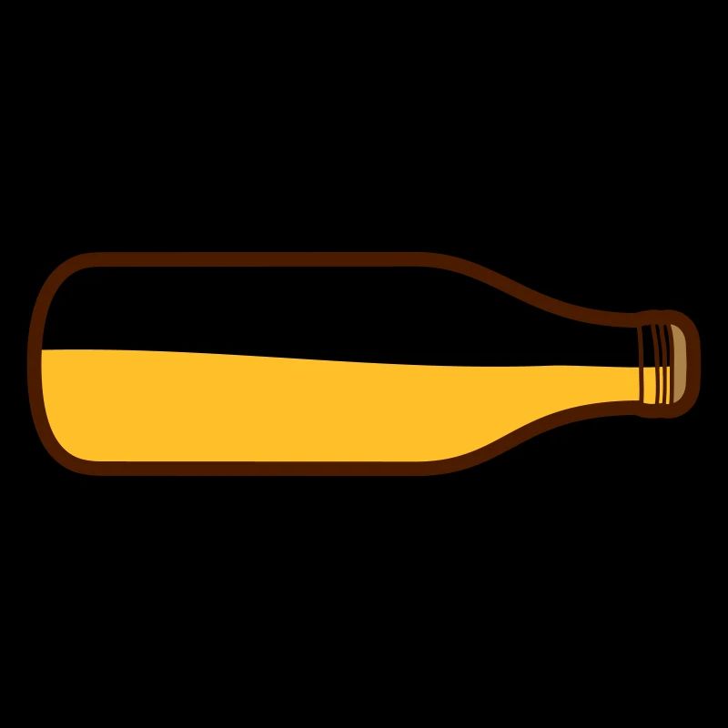 Bier Flasche liegend