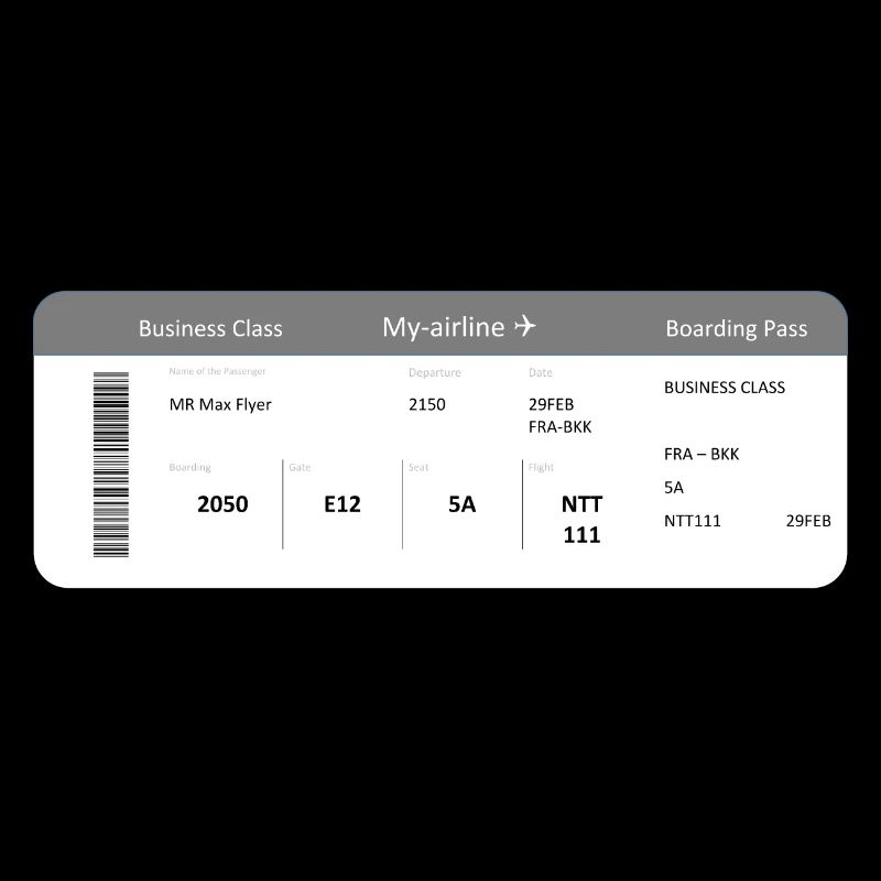 Boarding Pass Business Class