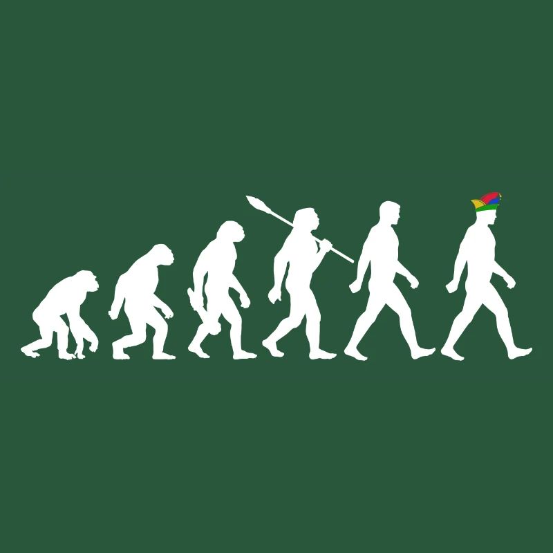 Evolution - Karneval - Narrenkappe - Verkleidung