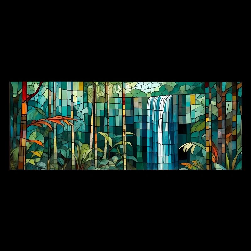 Amazonas-Regenwald, Glaskunst, Landschaft.