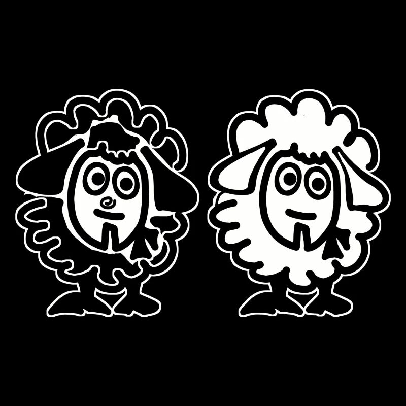 Les deux moutons - jumeaux