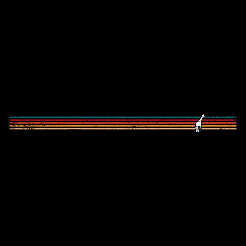 Giraffe on Colourful Stripe Backdrop