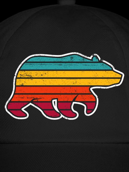 Rainbow Stripe Bear Silhouette