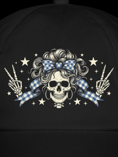 Skull with Plaid Band
