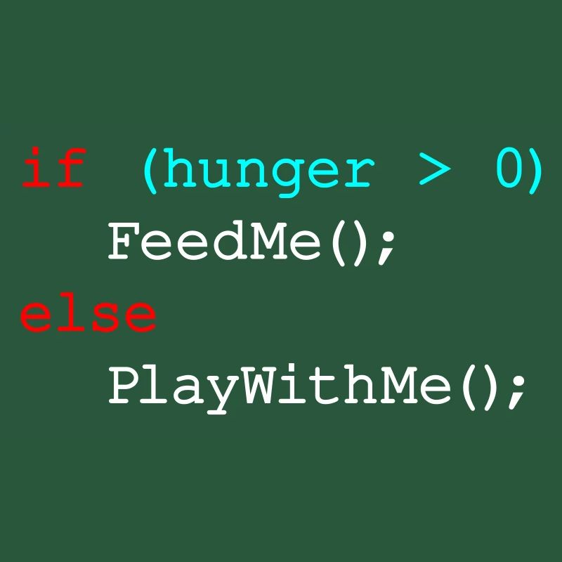 If hunger feed me else play with me - JavaScript