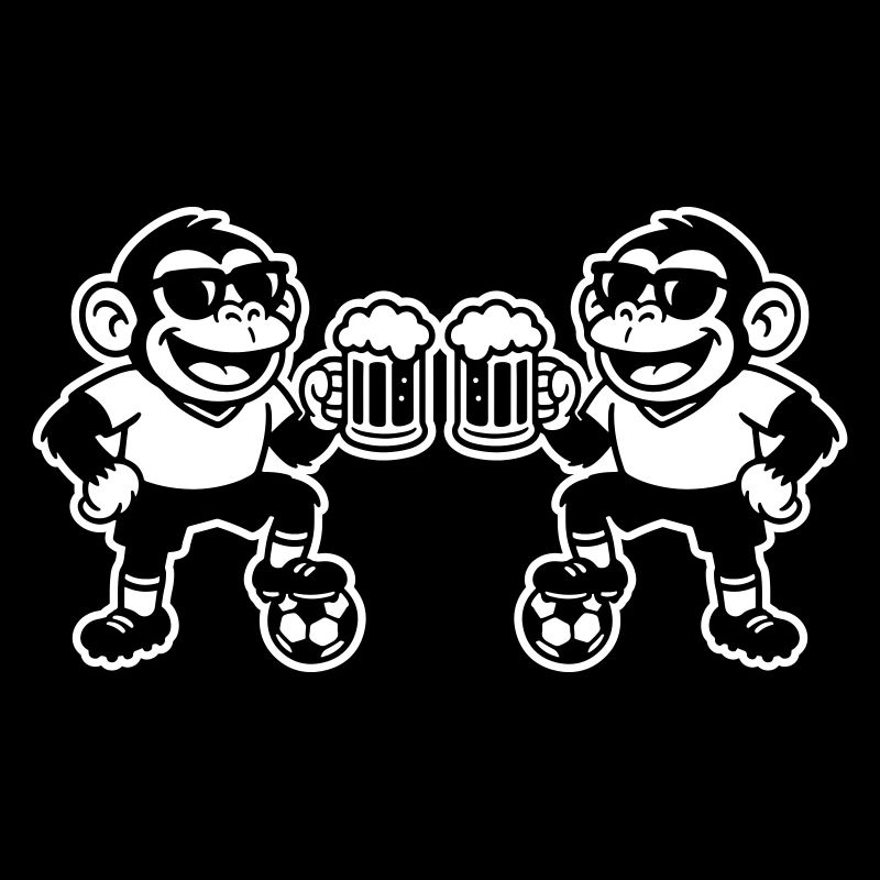 Fussball Affe Bier