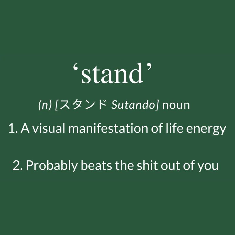 JoJo Stand Dictionary Definition
