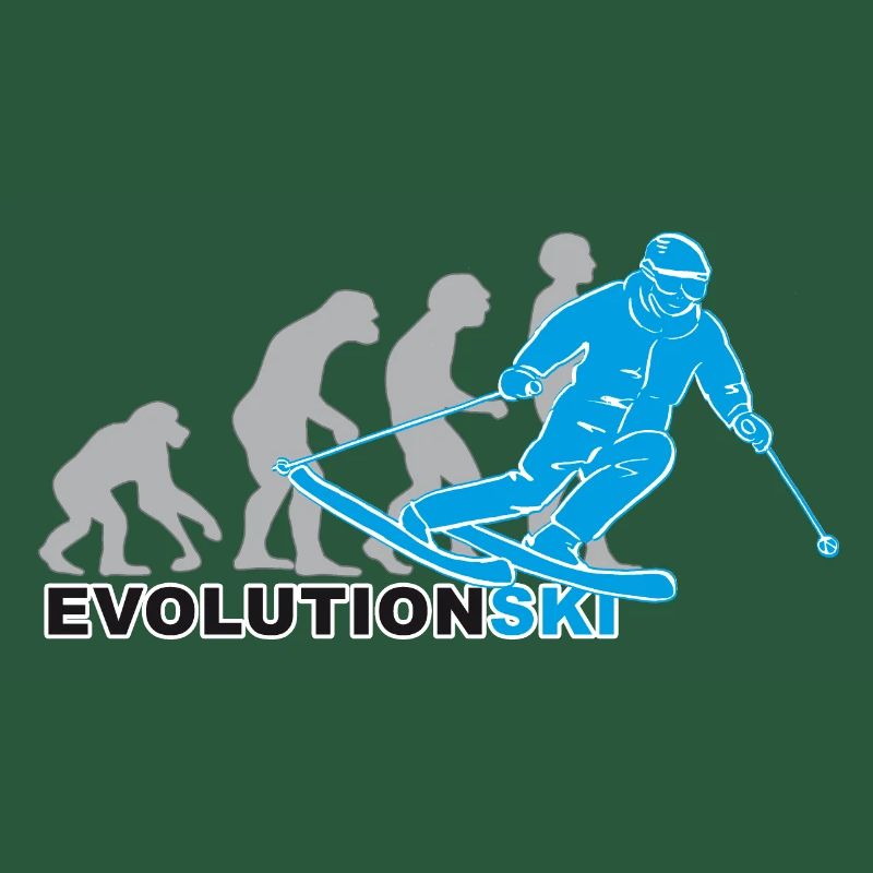 évolution ski, ski, ski, piste de ski