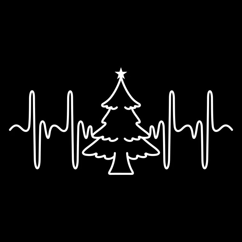 Sapin de Noël Heartbeat (couleurs modifiables)