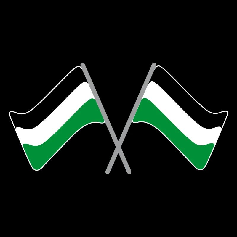 Drapeau noir-blanc-vert | stade de football de drapeau