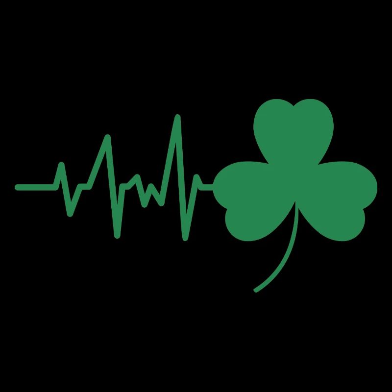 Rythme cardiaque Saint Patrick Irlande trèfle