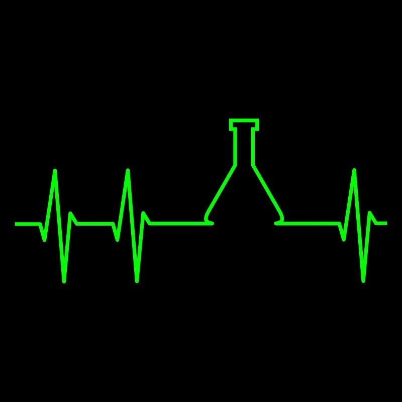 ECG and Erlenmeyer flask