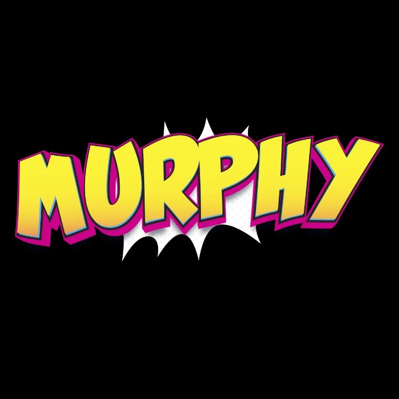 Murphy Benutzerdefinierter Name Comic-Buch-Stil Pop-Art,