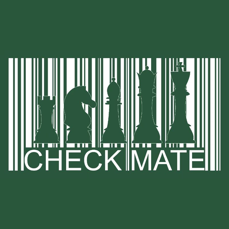 Conception élégante de code-barres d’échecs pour les fans d’échecs