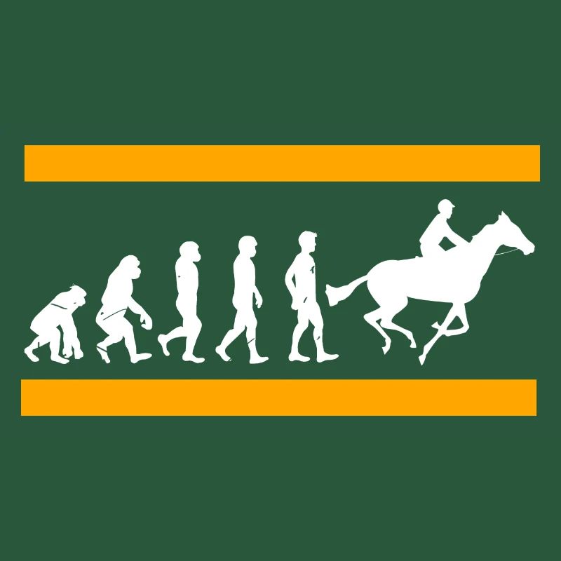 Cool retro evolution d’un coureur de chevaux drôle