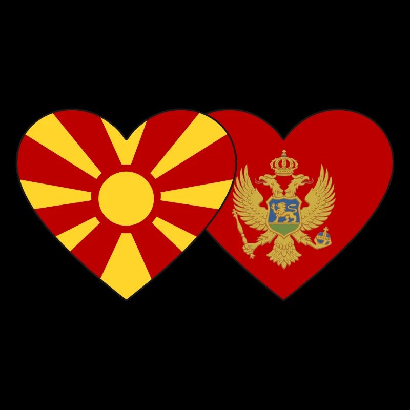 Macédoine Monténégro drapeau
